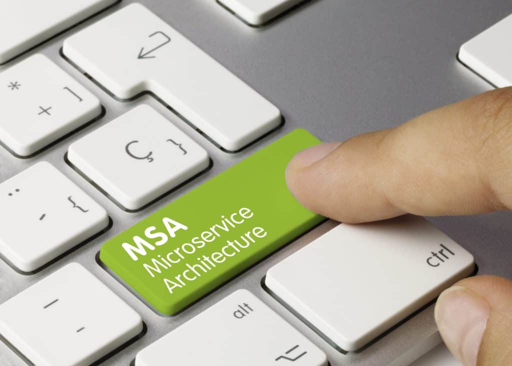 MSA Microservice Architecture Written on Green Key